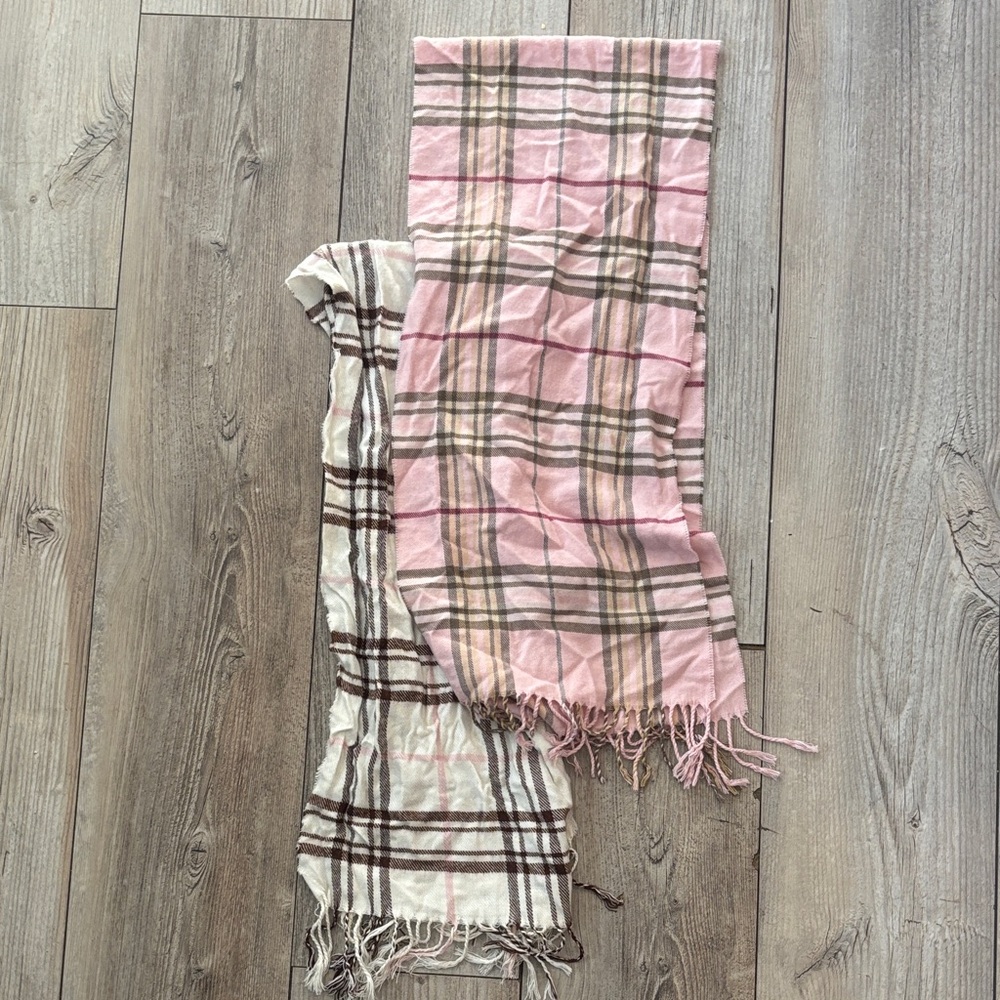 Two Plaid Scarves
